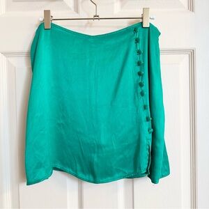 Green Zara mini skirt